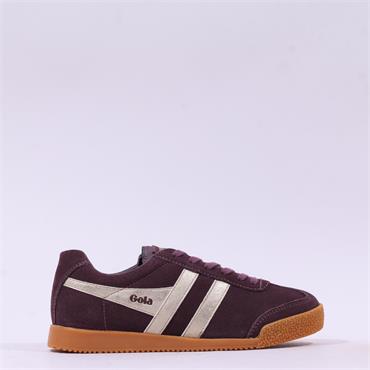 Gola Harrier Mirror Retro Gum Trainer - Cocoa Gold